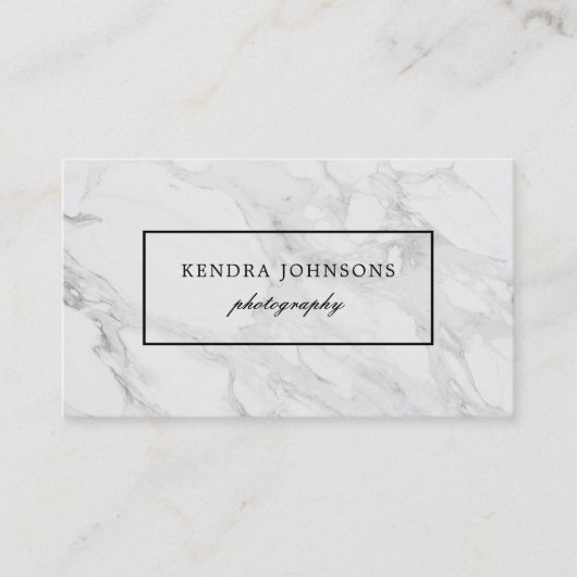 Moderner Marmor Visitenkarte (Vorderseite)