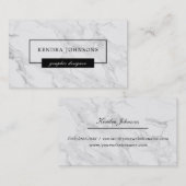 Moderner Marmor Visitenkarte (Vorne/Hinten)
