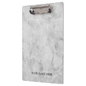 Moderner Marmordesigner Personalisiert Klemmbrett (Links)