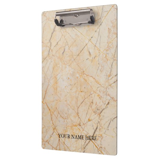 Moderner Marmordesigner Personalisiert Klemmbrett (Links)