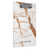 Moderner Marmordesigner Personalisiert Klemmbrett (Rechts)