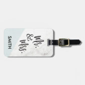 Moderner Marmorherr und Frau Gepäckanhänger (Vorderseite horizontal)