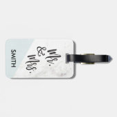 Moderner Marmorherr und Frau Gepäckanhänger (Rückseite horizontal)