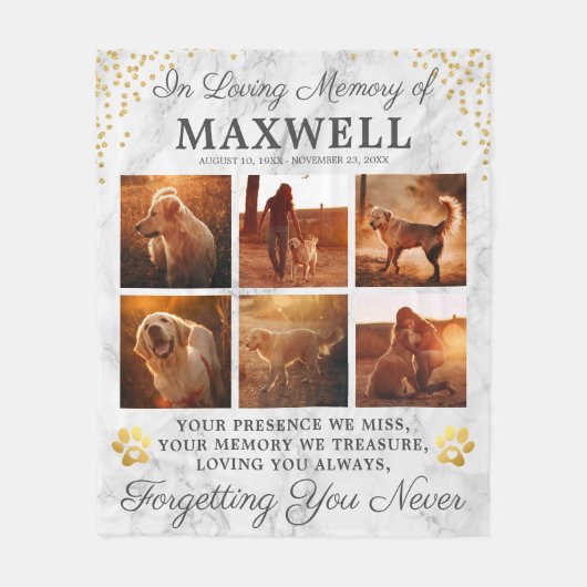 Moderner Marmorhund Fleecedecke (Vorderseite)