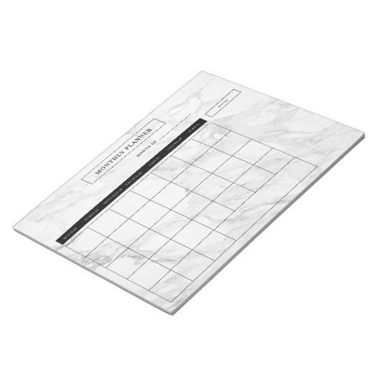 Moderner Marmorplaner Notizblock (angewinkelt)