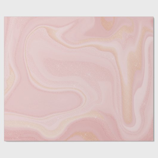 Moderner Marmorrosa Glitzer Hintergrund Geschenkpapier (Flach)