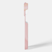 Moderner Marmorrosa Glitzer Hintergrund iPhone Hülle (Linke Seite)