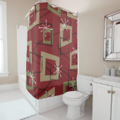 Moderner Maroon des Mittelalters Duschvorhang (Beispiel)