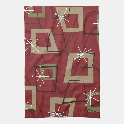 Moderner Maroon des Mittelalters Geschirrtuch (Vertikal)