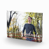 Moderner Maroon- und Goldstreifen-Foto-Block Fotoblock (Rechts)