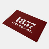 Moderner Marowein Custom Street Adresse Fußmatte (Schrägansicht)