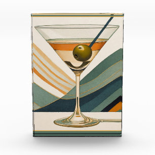 Moderner Martini Cocktail Hour Mitte des 20. Jahrh Fotoblock