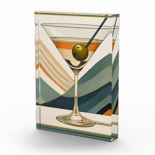 Moderner Martini Cocktail Hour Mitte des 20. Jahrh Fotoblock (Rechts)