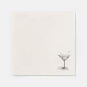 Moderner Martini-Cocktail Napkin für Bridal Weddin Serviette (Vorderseite)