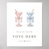 Moderner Martini Geschlechterenthüllung Geben Sie  Poster (Vorne)