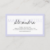 Moderner Maskenbildner Visitenkarte (Rückseite)