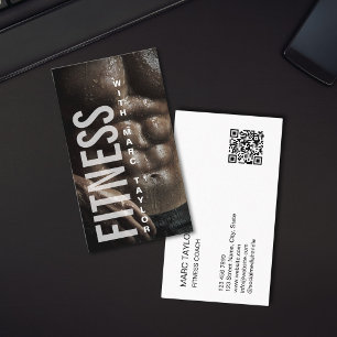 Moderner maskuliner Mann Fitness-Trainer Coach Visitenkarte