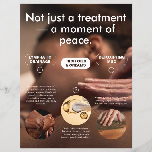 Moderner Massage Wellness-Center Werbeaktion Flyer (Vorne)
