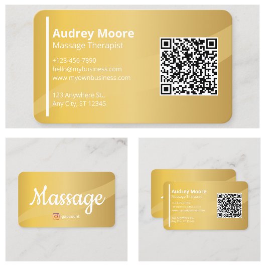 Moderner Massagetherapeut Elegante Vorlagen Visitenkarte