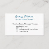 Moderner Massagetherapeut für Wasserfarben 4 Visitenkarte (Rückseite)