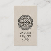 Moderner Massagetherapeut Hellgrau Visitenkarte (Vorderseite)
