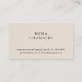 Moderner Massagetherapeut Lotus Pose Visitenkarte (Rückseite)