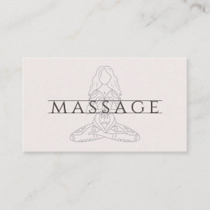 Moderner Massagetherapeut Lotus Pose Visitenkarte