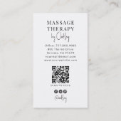 Moderner Massagetherapeut-Mandala Visitenkarte (Rückseite)