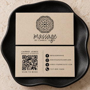 Moderner Massagetherapeut-Mandala Visitenkarte