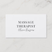 Moderner Massagetherapeut Visitenkarte (Vorderseite)