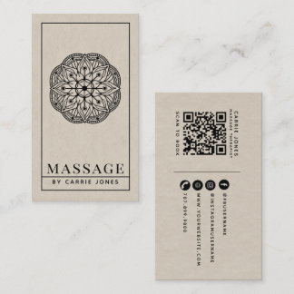 Moderner Massagetherapeut Visitenkarte