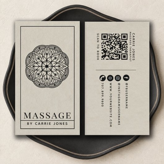 Moderner Massagetherapeut Visitenkarte