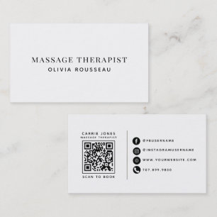 Moderner Massagetherapeut Visitenkarte