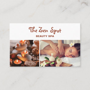 Moderner Massagetherapeut Zen Stones Beauty Wellne Visitenkarte
