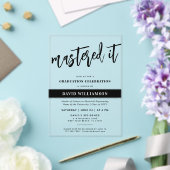 Moderner Master-Grad-Abschluss meisterte es Acryleinladungen (In Situ (Hochzeit))