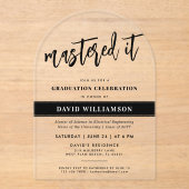 Moderner Master-Grad-Abschluss meisterte es Acryleinladungen (Vorderseite)