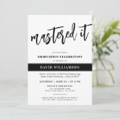 Moderner Master-Grad-Abschluss meisterte es Einladung (Stehend Vorderseite)