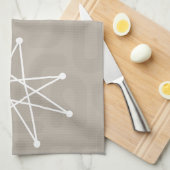 Moderner MCM MOD Star für die Weihnachtszeit Geschirrtuch (Viertel Falte)