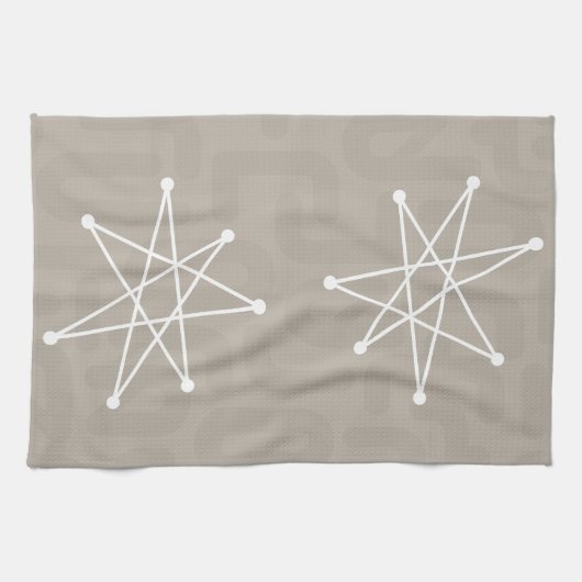 Moderner MCM MOD Star für die Weihnachtszeit Geschirrtuch (Horizontal)