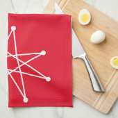 Moderner MCM MOD Star für die Weihnachtszeit Geschirrtuch (Viertel Falte)