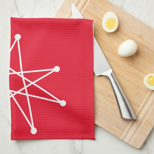 Moderner MCM MOD Star für die Weihnachtszeit Geschirrtuch (Viertel Falte)