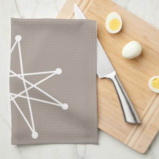 Moderner MCM MOD Star für die Weihnachtszeit Geschirrtuch (Viertel Falte)