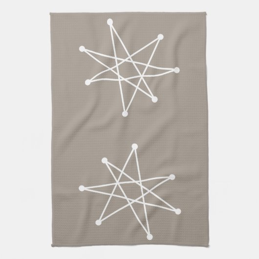 Moderner MCM MOD Star für die Weihnachtszeit Geschirrtuch (Vertikal)