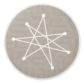 Moderner MCM MOD Star für die Weihnachtszeit Keramikknauf (Vorderseite)