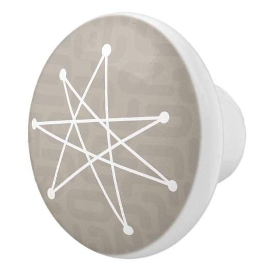 Moderner MCM MOD Star für die Weihnachtszeit Keramikknauf (Rechts)