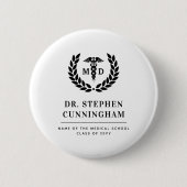 Moderner MD Doktor der Medicine Med School Abschlu Button (Vorderseite)