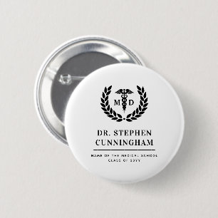 Moderner MD Doktor der Medicine Med School Abschlu Button