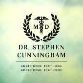 Moderner MD Doktor der Medicine Med School Abschlu Fensteraufkleber (Blatt 3)