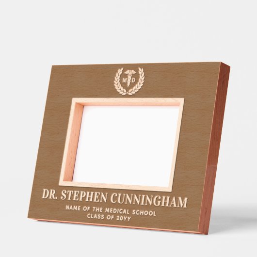 Moderner MD Doktor der Medicine Med School Abschlu Geätzte Rahmen (Links)