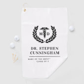 Moderner MD Doktor der Medicine Med School Abschlu Golfhandtuch (Insitu)